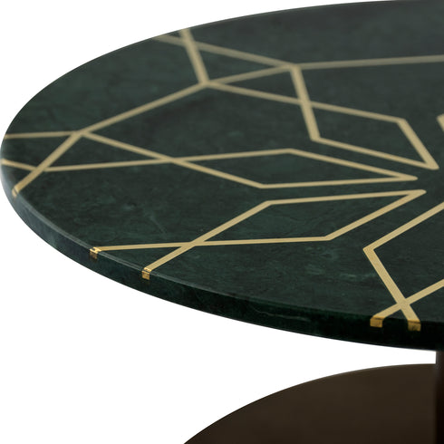 Green Marble and Brass Decor Set
